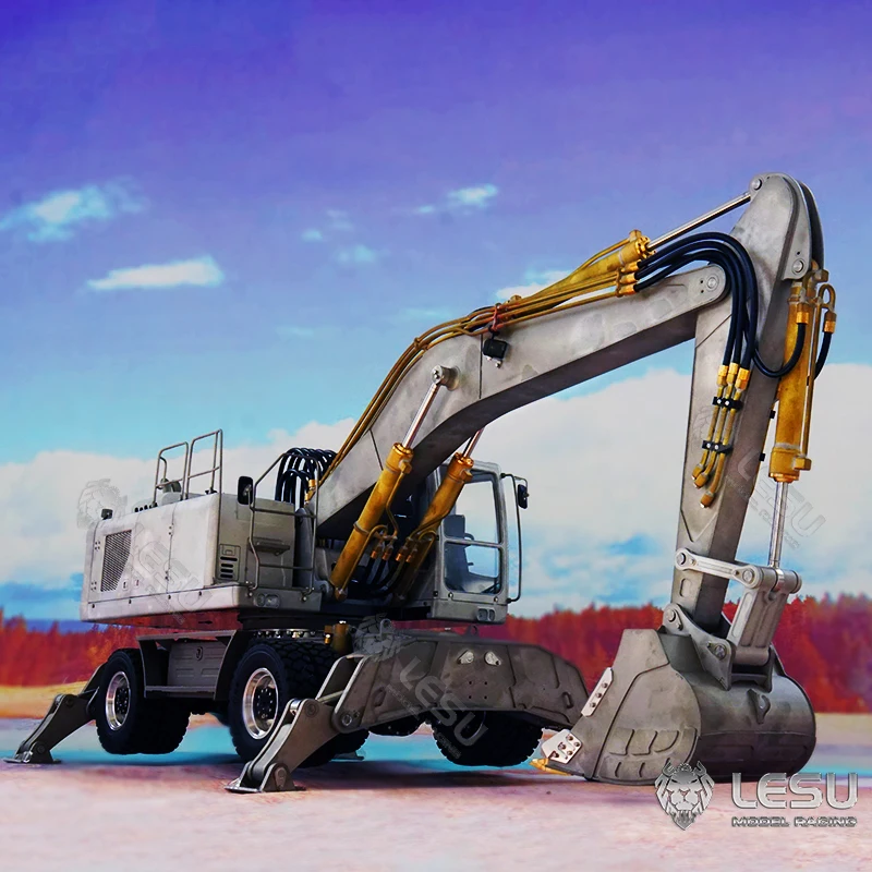 LESU Aoue Et30H 1/14 Hydraulic Wheeled RC Excavator KIT Metal Electric Remote Control Cars for Adults Pump Valve Light TH17216 3