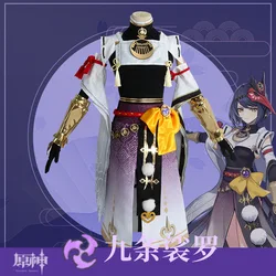 FAKUNTN Genshin Cos Nine-Strip Polo Cos Clothing Thor Thunder General Cosplay Suit Adult Lady like Woman Female