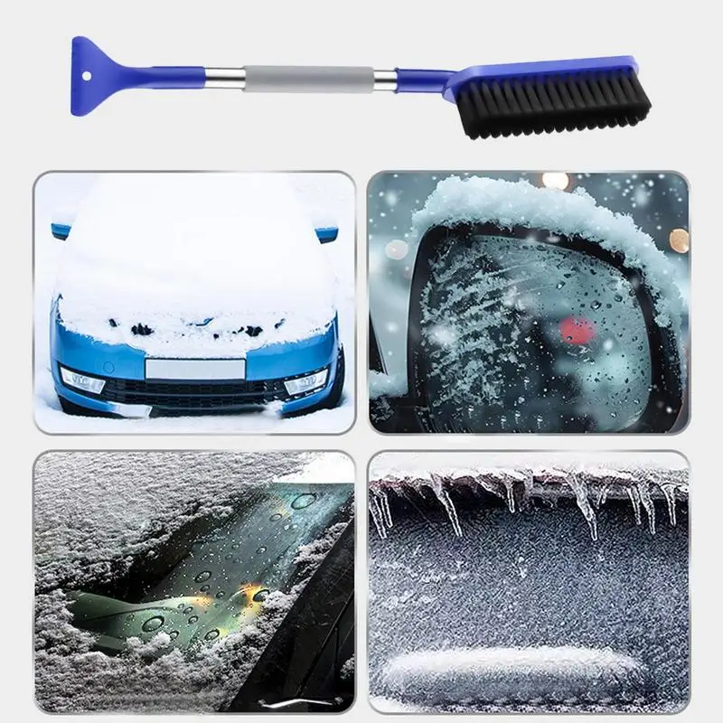 Snow Cleaner For Car Car Windshield Brush Long-Handle Snow Remover Brush Windshield With Ice Scraper For &
