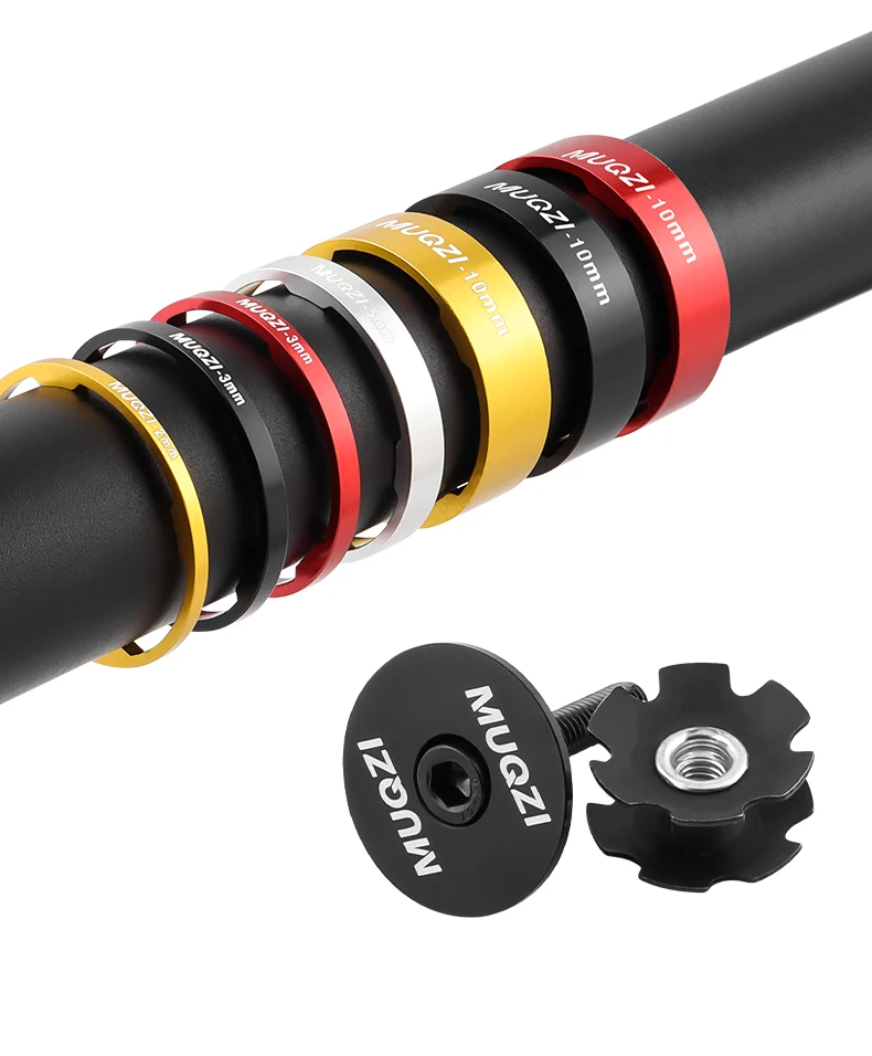 Description Picture 4 of itemMUQZI Bike Headset Spacer Kit 1-1/8 Inch 28.6mm Fork Washer 2mm 3mm 5mm 10mm With Stem Top Cap MTB Road BMX Bicycle Accessories