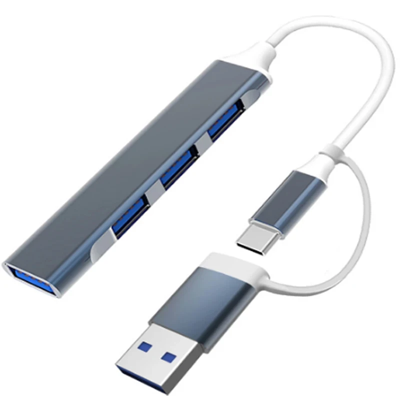 Usb tipo c Hub Doca 3.0 Usb 3.0 2.0 Hub Portas Multi Divisor Adaptador Otg para pc Lenovo Huawei Xiaomi Macbook Liga de Alumínio