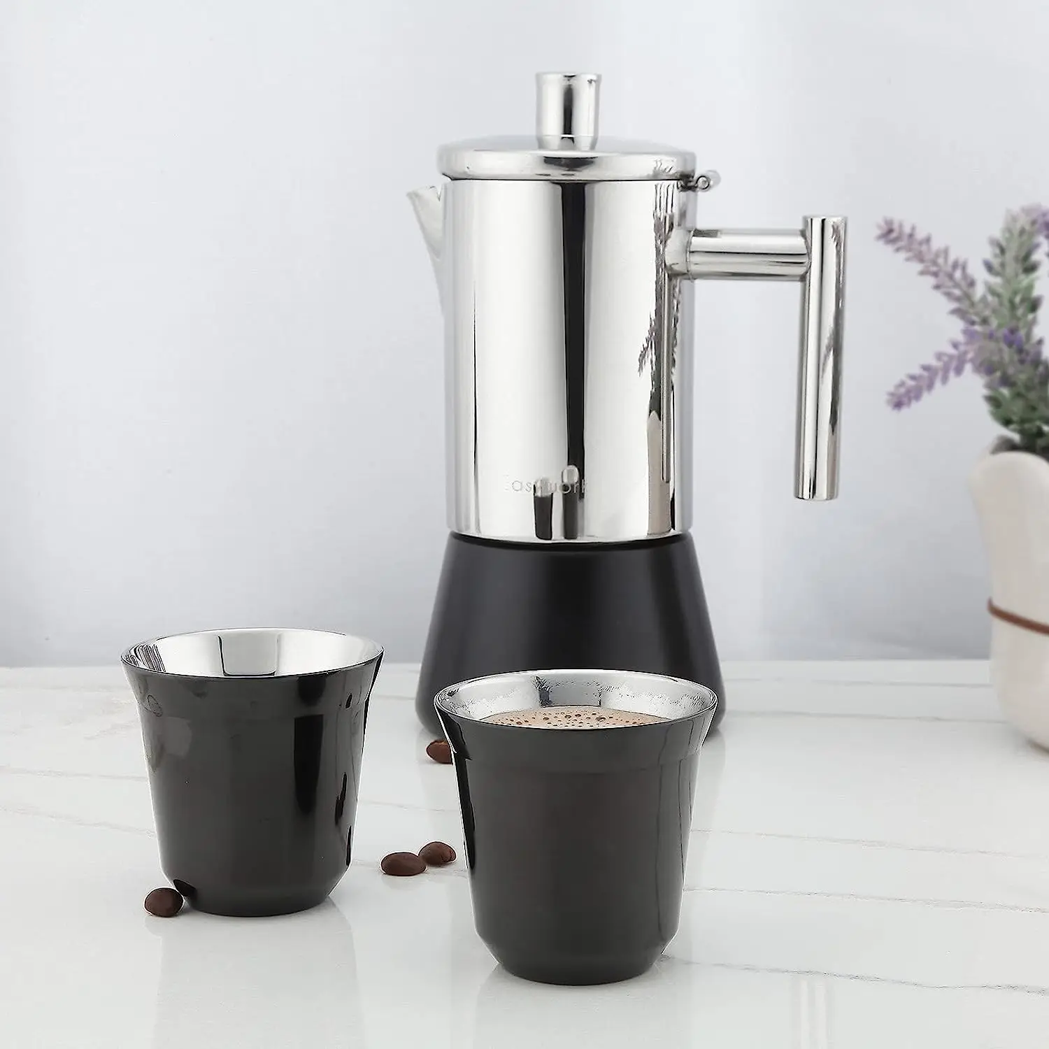 Set 2 Tazze Da Espresso In Acciaio Inox Doppia Parete - 150 Ml, Per Caffè Caldo E Bevande - Foto 3