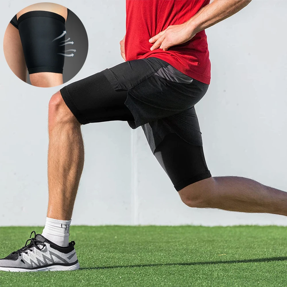 BraceTop Thigh Sleeve For Weight Loss Sports Compression Thigh Wrap Leg Brace Support Pulled Hamstring Strain Injury Tendonitis