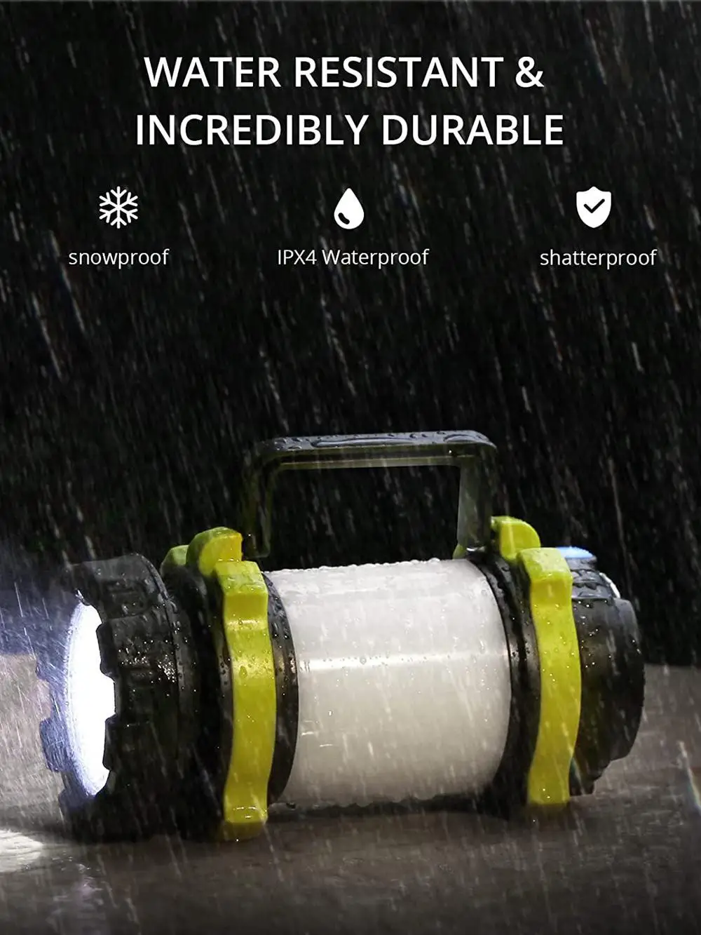 Description Picture 2 of itemPortable Camp Lamp LED Camping Light USB Rechargeable Flashlight Spotlight Work Light Waterproof Searchlight Emergency Lantern
