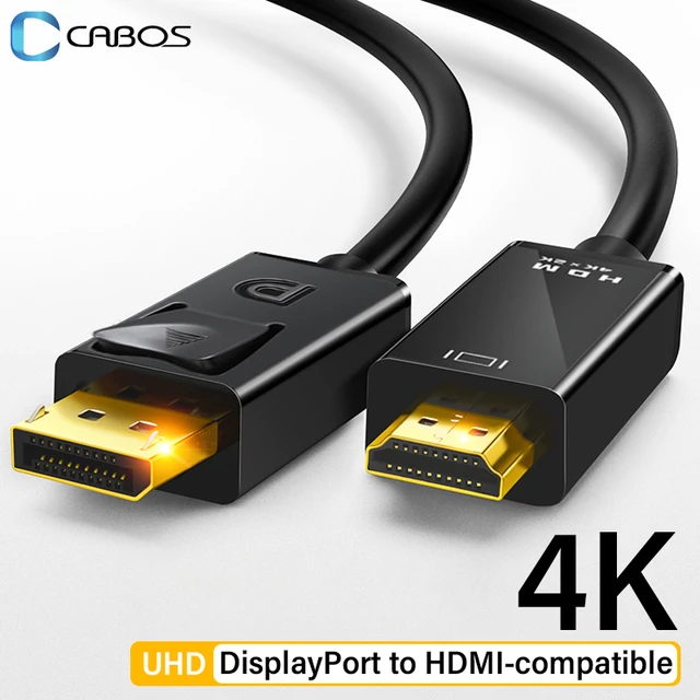 Displayport Dp To Hdmi 2.0 Cable 4k Converter Adapter Cable 1.8m 1m For Hp  Dell Asus Lenovo Pc Laptop To Hdtv Hdmi - Audio & Video Cables - AliExpress