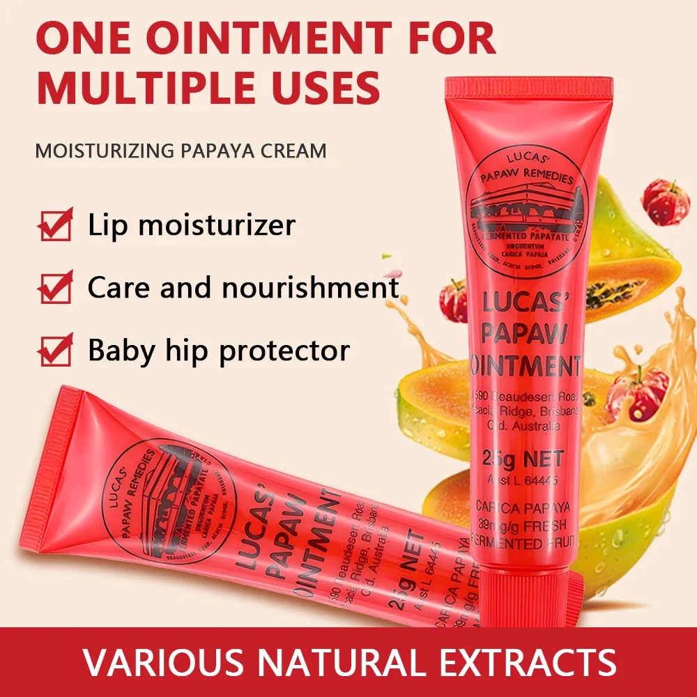 Lucas Papaw Ointment Multifunctional Lip Protector Hydrating Lip Balm Diaper Natural Plant Cream Papaya Cream Korean Cosmetics 5