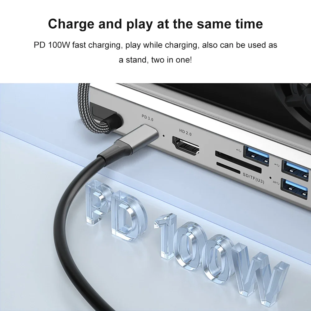 Dock Console Hub for Asus ROG Ally 4K 60Hz Dock Stand USB C Docking Gigabit Ethernet 1000Mbps for Steam Deck Docking Station