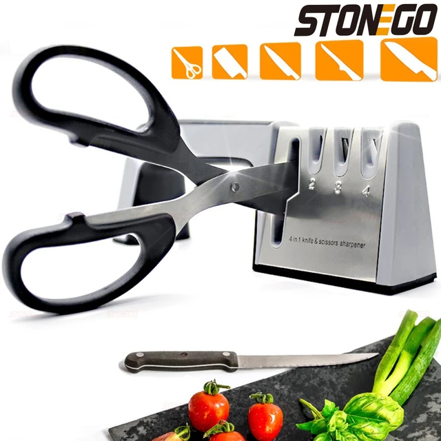 1pc Knife Sharpener 4 Stages Professional Kitchen Sharpening ,Stone Grinder Knives  Whetstone