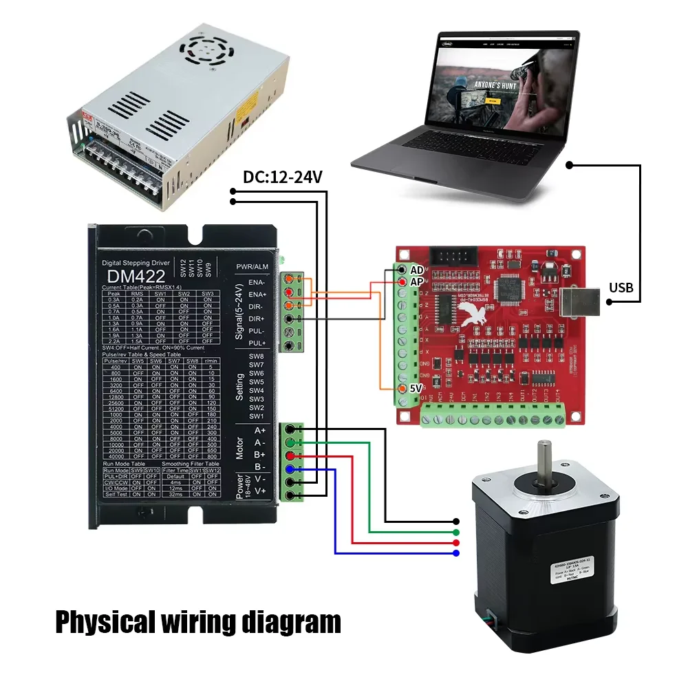 HLTNC nema17 42hs48 17hs48 4.5 kg.cm 1.5a 48mm 42 engine 4-lead 2