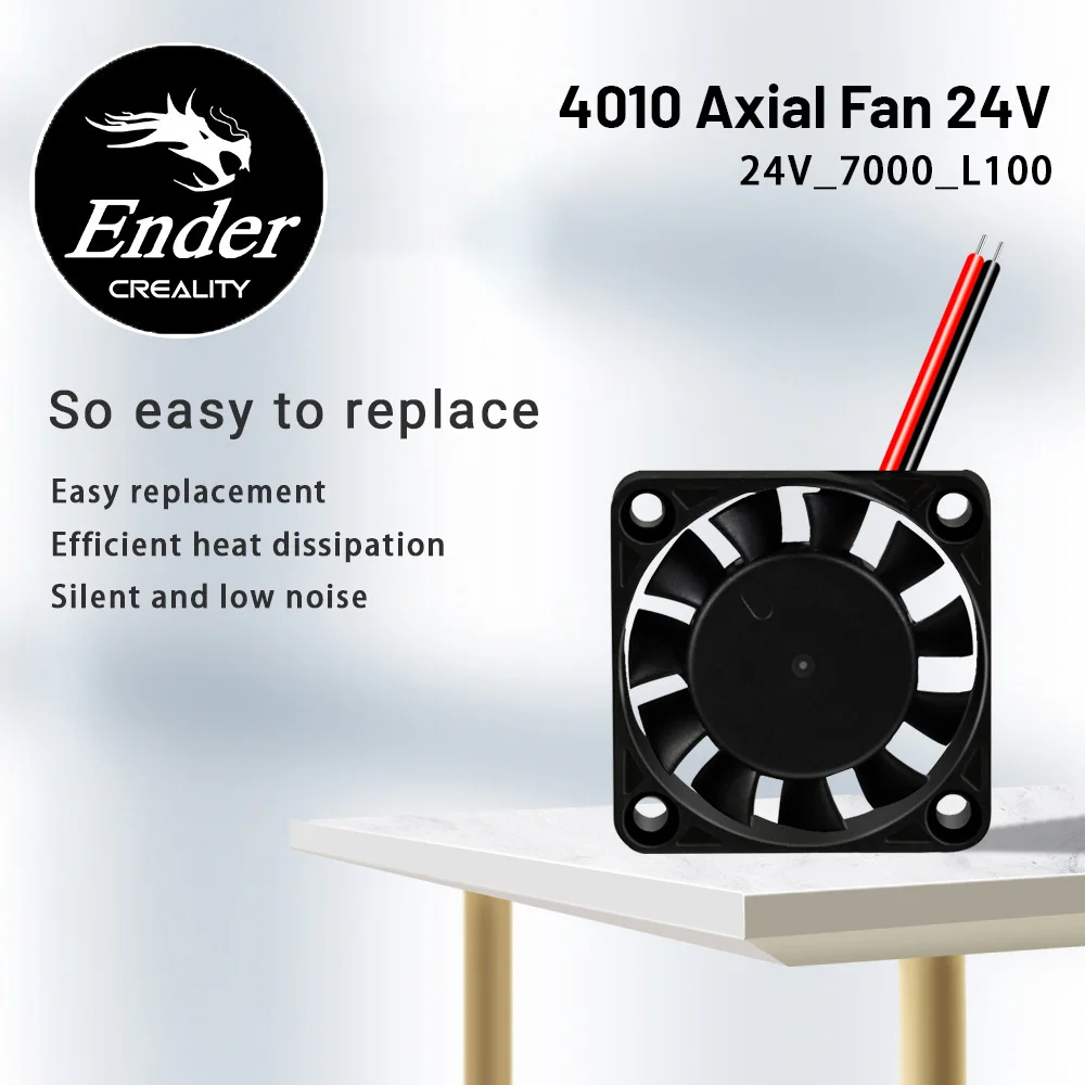 

Creality 3D Printer Parts 4010 Axial Fan 24V Silent Heat Dissipation for Ender-3Series Ender-5Series Hotend/Motherboard