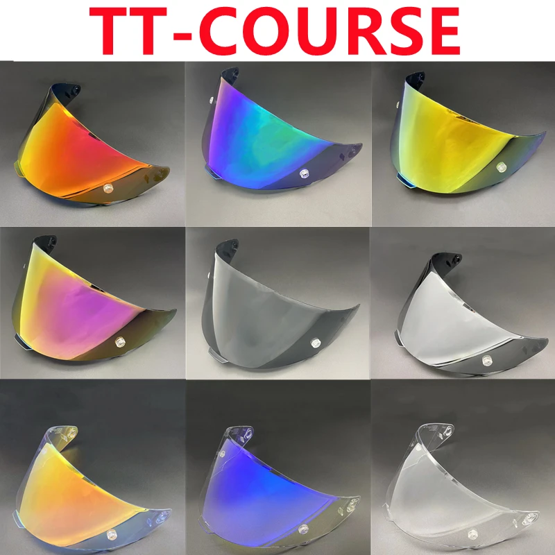 Capacete De Moto Viseira Per Kyt Tt Course Helmet Visiera Lens Sunshield Parabrezza Visera Casco Moto Accessori