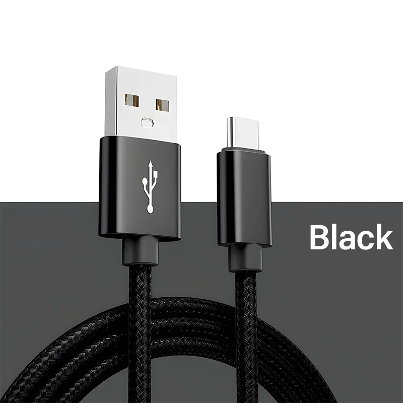 Braided USB-A to USB-C Fast Charging Data Cable - Available in 1m/2m/3m Lengths