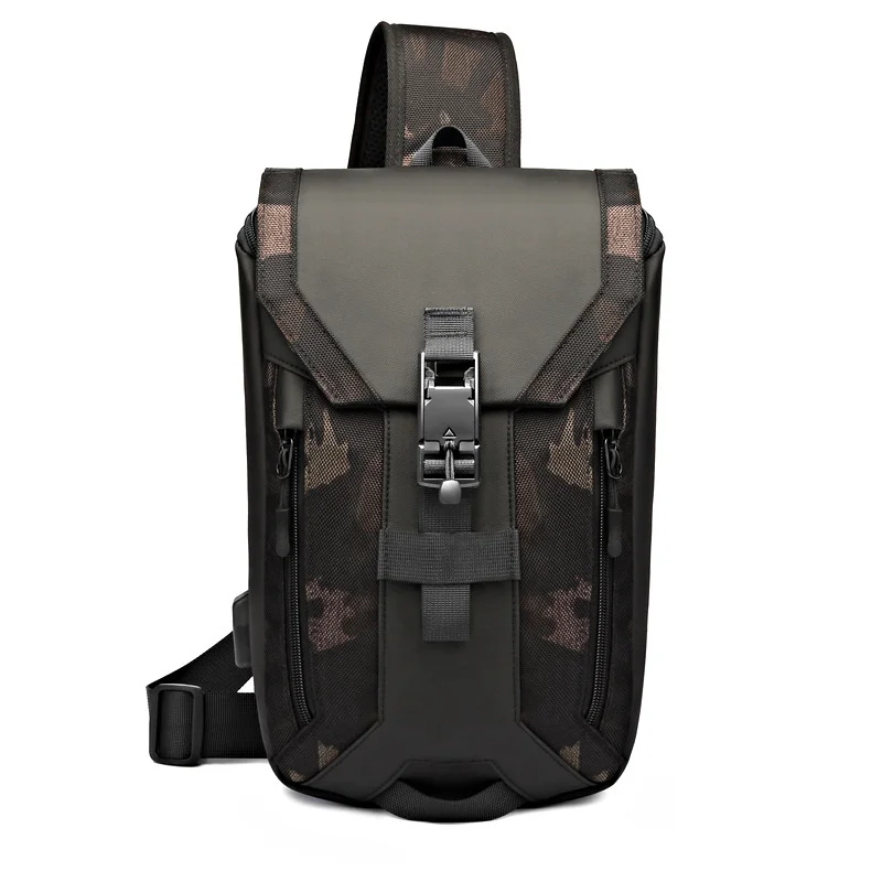 Waterproof Shoulder Bag for Men Multi Layer Messenger Bag