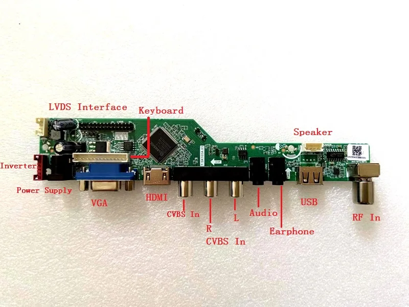 Yqwsyxl с комплектом динамиков для женского телевизора + HDMI + VGA + AV + USB ЖК-контроллер экрана плата драйвера