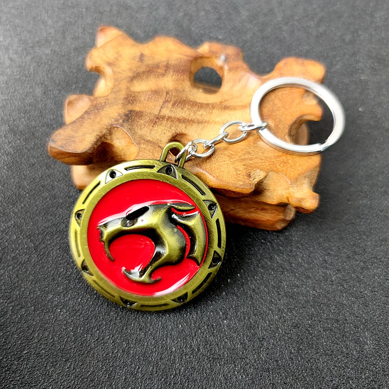 Thundercats 3D Panther Head Shield Sword Metal Keychain
