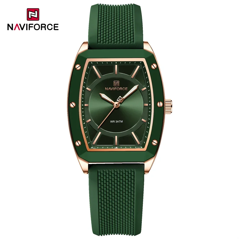 NAVIFORCE نساء ساعات كوارتز سيليكون حزام طالب ساعة...