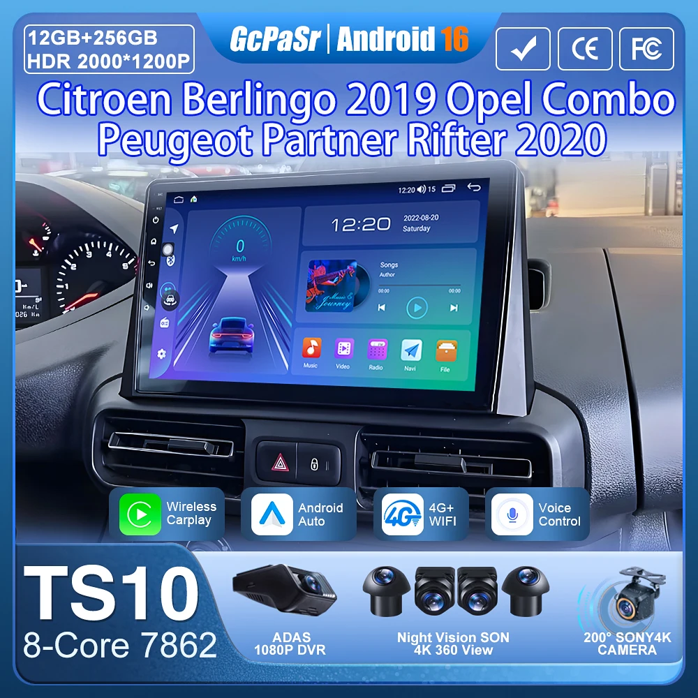 Autoradio GPS Peugeot Partner Et Rifter Depuis 2019 - Carplay & Android