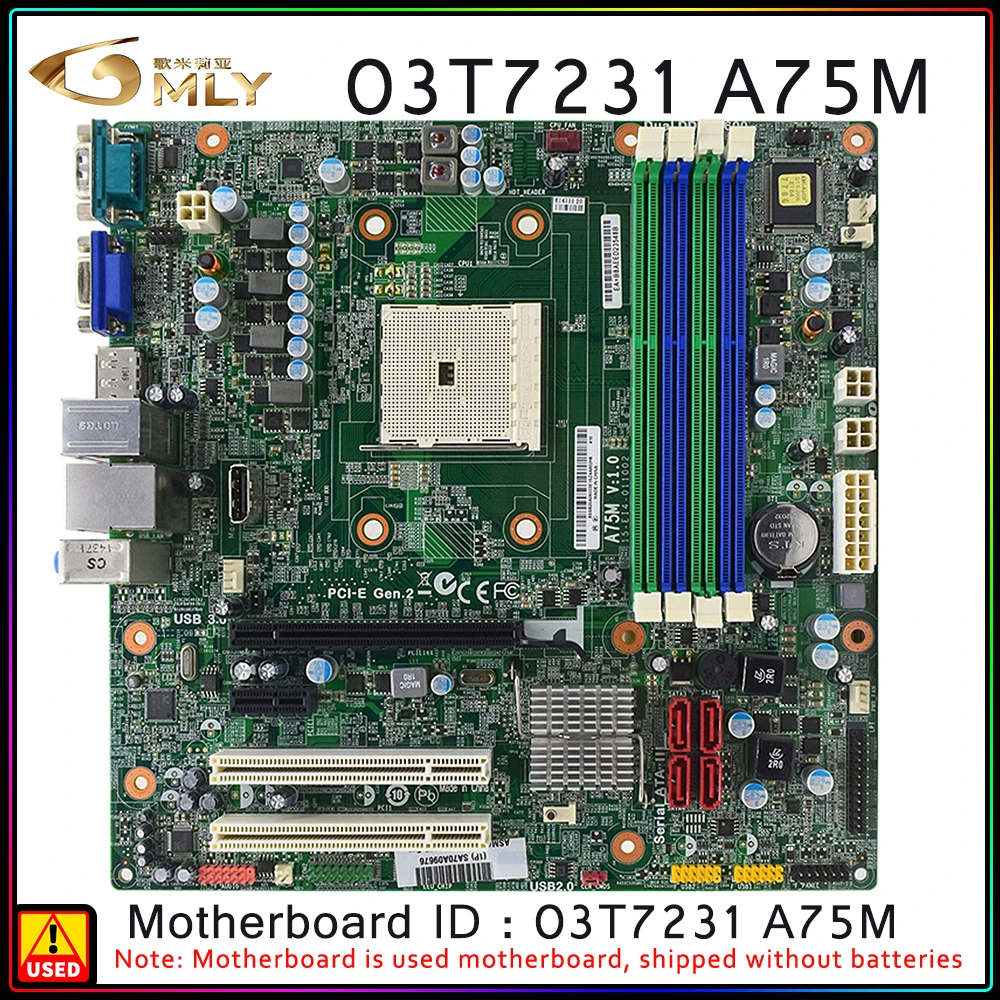 

A75M Motherboard brand 03T7231 3T723 CFM2D3M Mainboard support FM2
