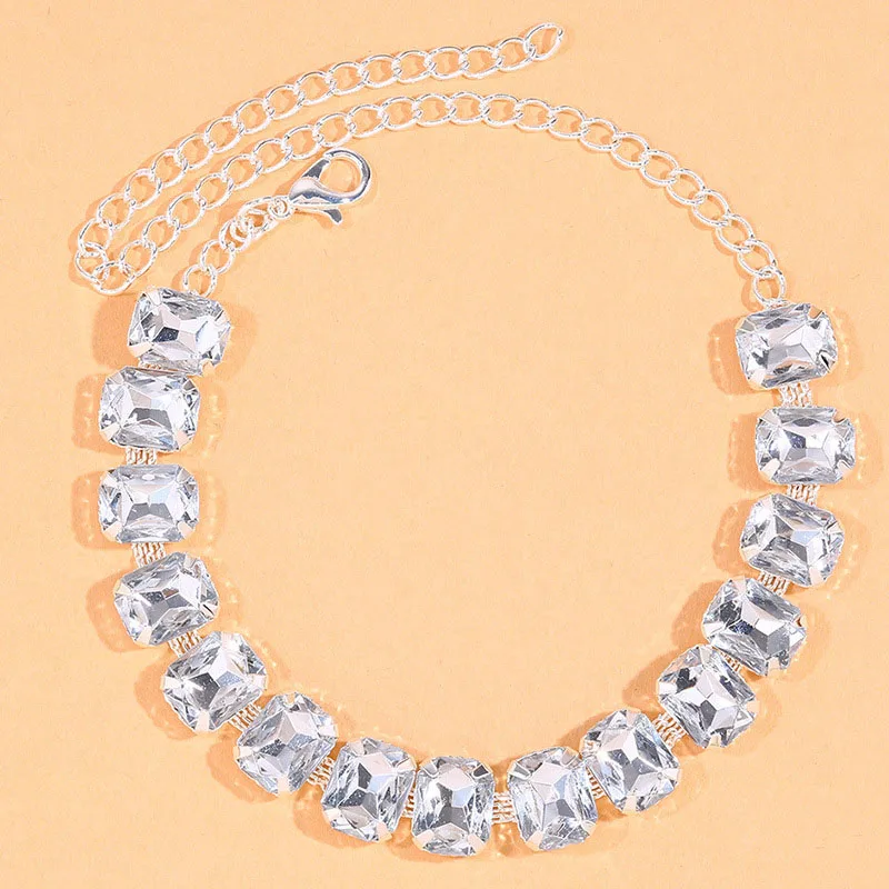 Fashion Gold Plated Green Square Unique Design Women Anklet Anniversary Gift Beach Party Jewelry Work Noble