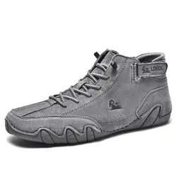 Men's Luxury Waterproof High-Top Winter Boots - 48 (GRAY)