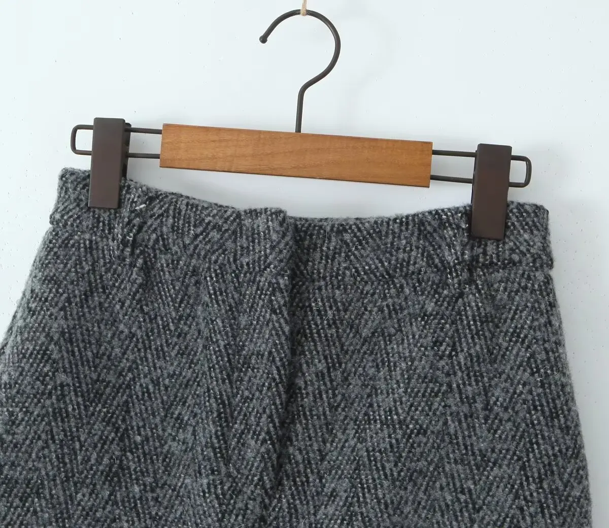 Side view showcasing the A-line silhouette