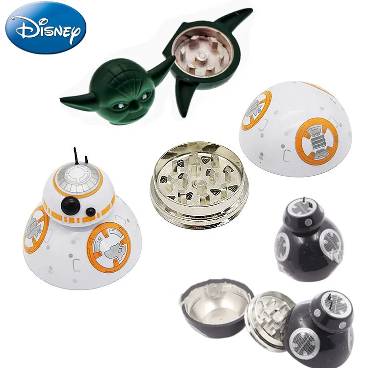 

Cute Disney Star Wars BB8 Men Grinder Anime Figure Herb Tobacco Crusher Grinder Cigarettes Hand Muller Accessories Gift