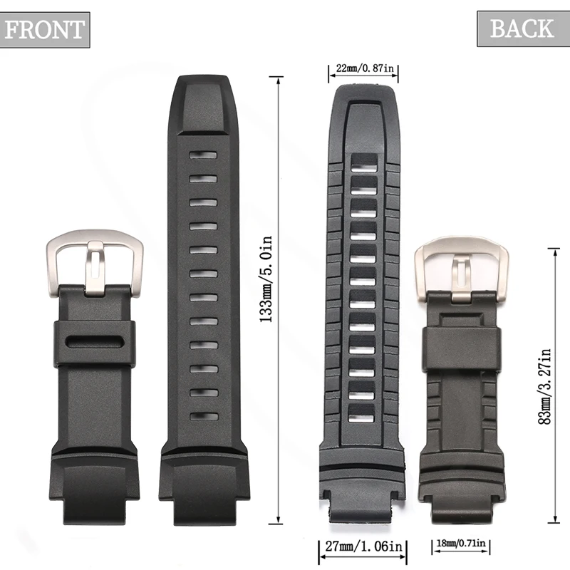 Enhanced Men's Sports Waterproof Watch Strap Replacement