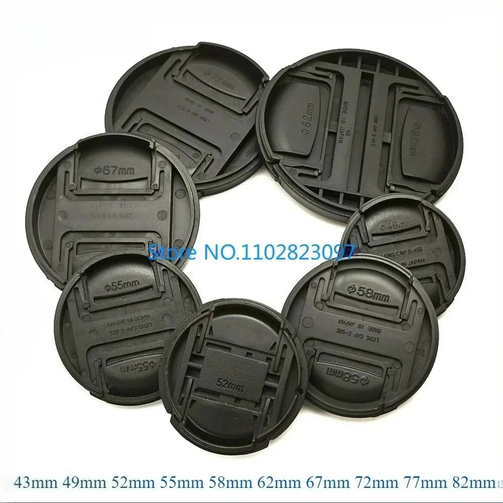 새로운 43-82mm 렌즈 캡 (캐논 43mm 49mm 52mm 55mm 58mm 62mm 67mm 72mm 77mm 82mm 용) 스냅온 전면 렌즈 커버 보호 카메라 부품
