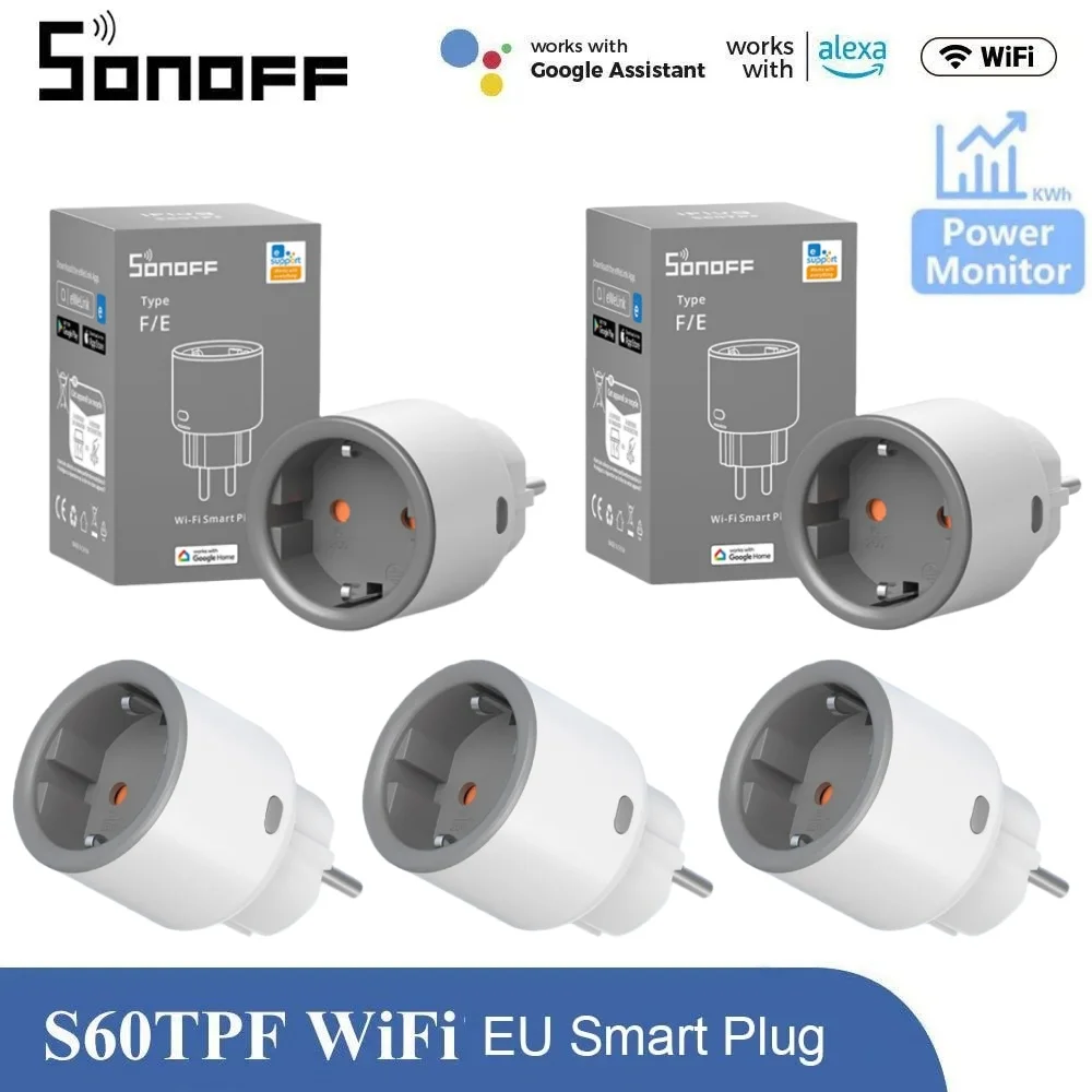 ปลั๊กไฟอัจฉริยะ SONOFF S60 EU พร้อมระบบตรวจสอบพลังงาน ควบคุมระยะไกล ตั้งเวลา ควบคุมด้วยเสียง และสร้างฉากอัจฉริยะ 1
