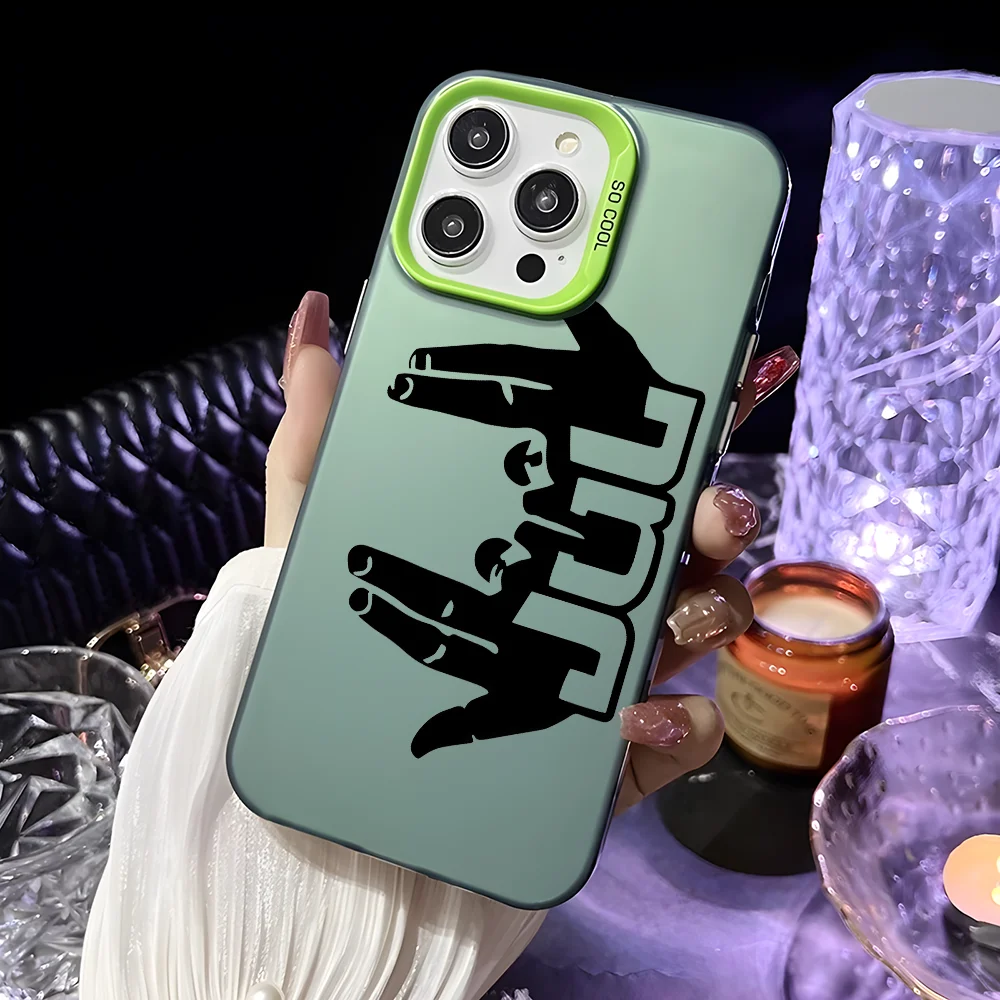 rappeur jul c'est cool coque de téléphone pour iphone 16 15 14 13 12 11 pro max noir mat multicolore laser métallique aurora funda