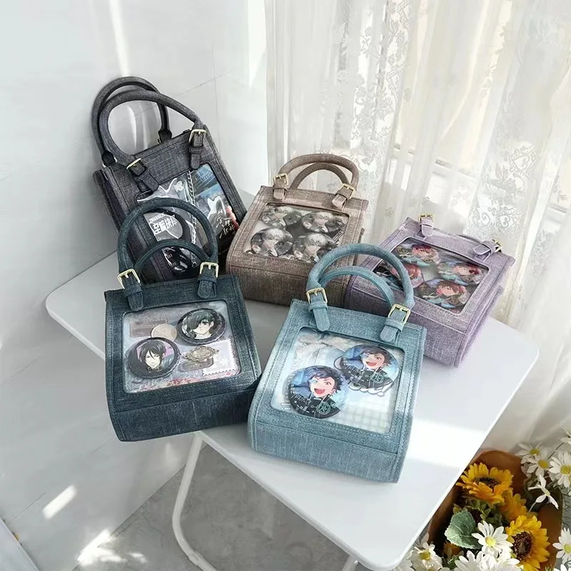 

Японские сумки-Кроссбоди для девочек, из ПУ кожи, прозрачные маленькие женские сумки