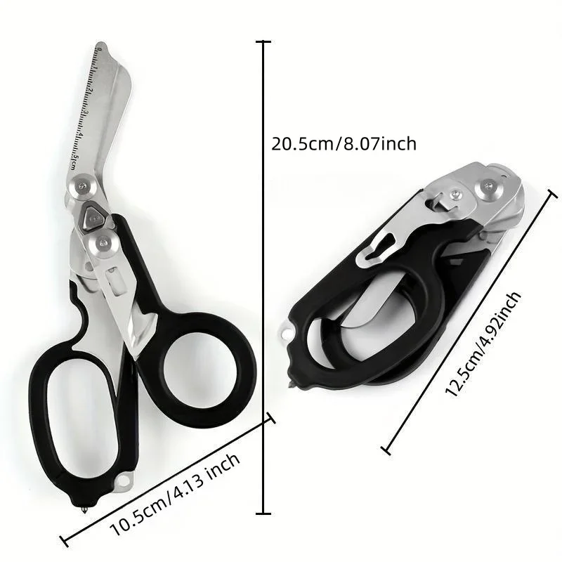 Multifunctional Belt Cutting Scissors Raptor First Aid Expert Tactical Folding Scissors Outdoor Survival Tools Combo Tijeras 6