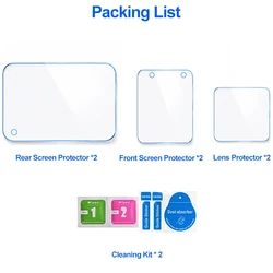 Ultra - HD Tempered Glass Screen + Lens Protector with 9H Hardness - Clear Anti - Scratch Film Accessories - 2  PCS