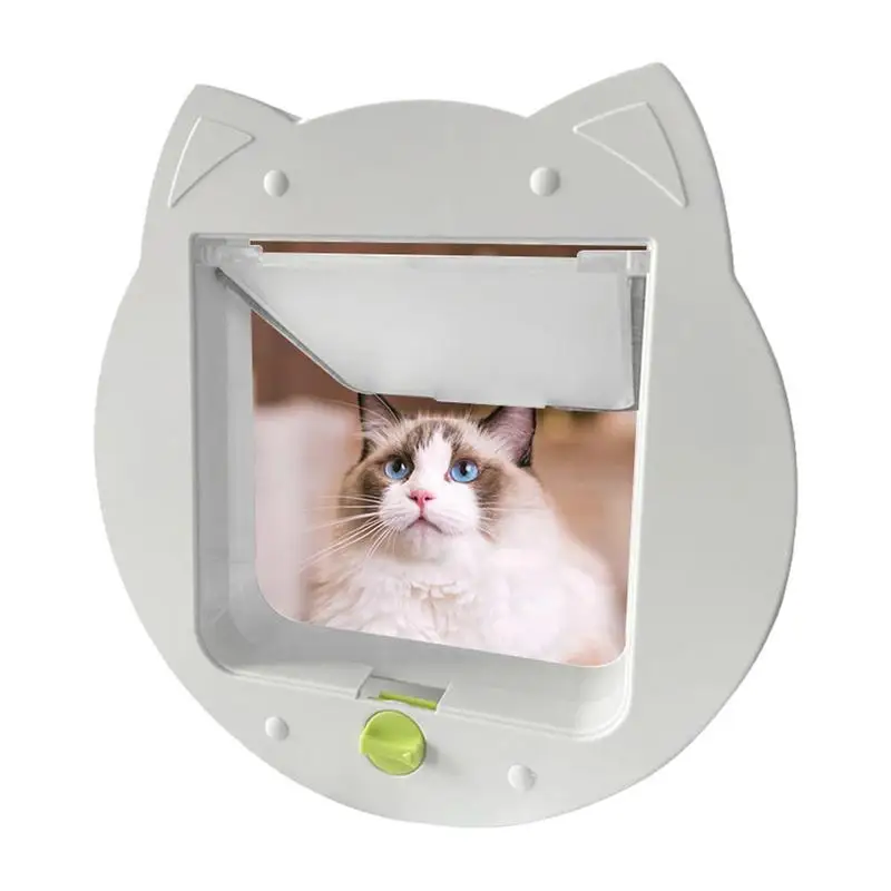 Cat Door Interior Door 4 Way Locking Dog Weatherproof Cat Window Interior With Shaped For Exercise