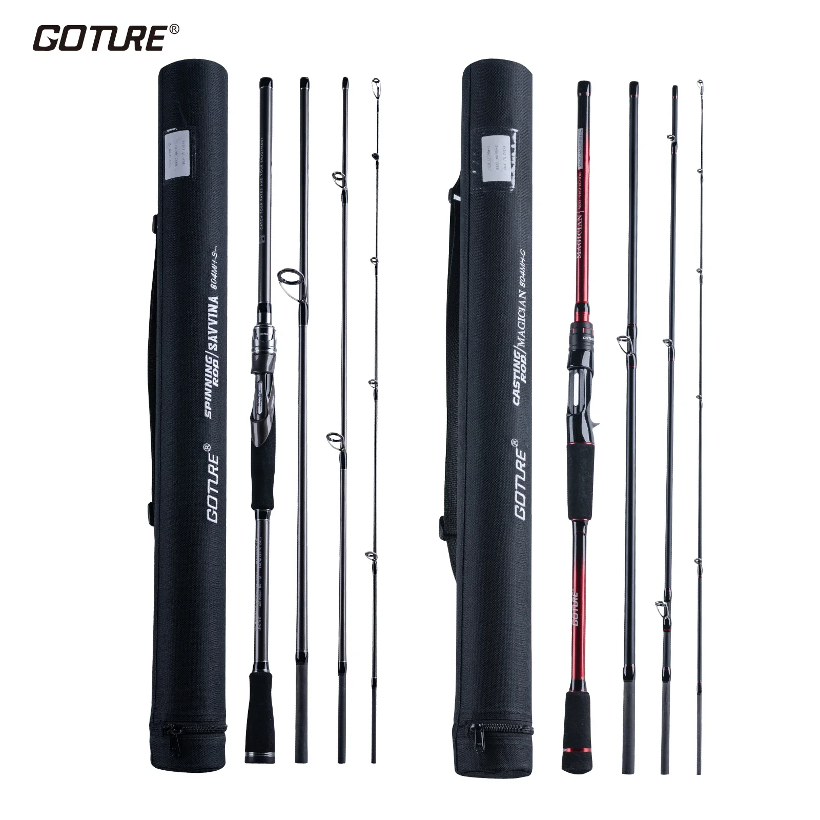 

Goture Portable Travel Spinning Casting Fishing Rod M/MH 1.98m 2.1m 2.4m 2.7m Carbon Fiber Lure Rods for Saltwater Freshwater