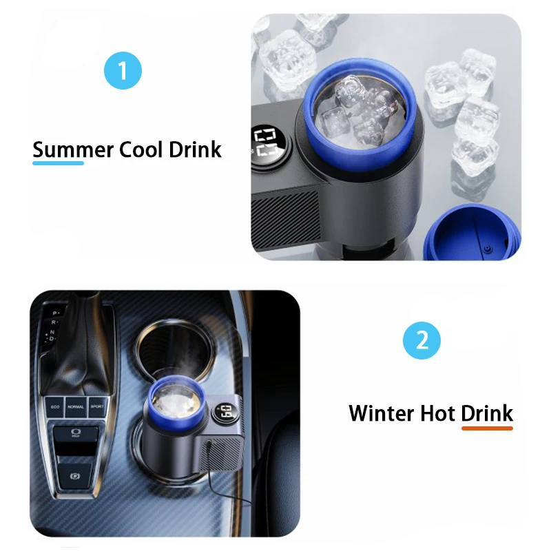 2-em-1 refrigerar elétrico copo de aquecimento bebida