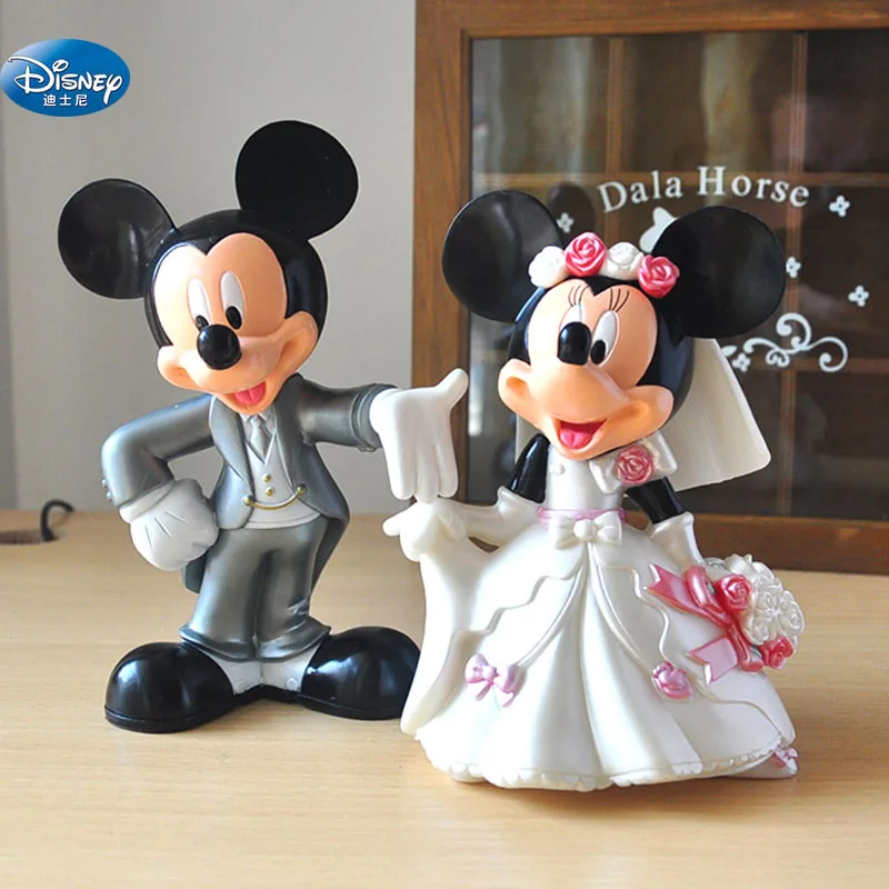 7 cm Disney Cartoon Minnie Mickey Mouse Action Wedding Gifts dolls 