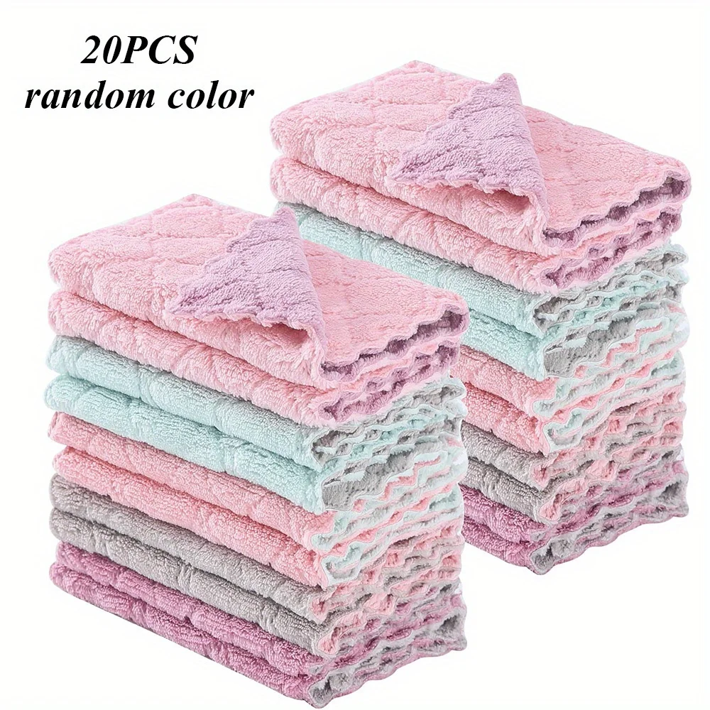 10pcs Kitchen Towels And Dishcloths Rag, 9.4in*5.5in Small Dish Washing Towels, Color Assorted Varieties 4