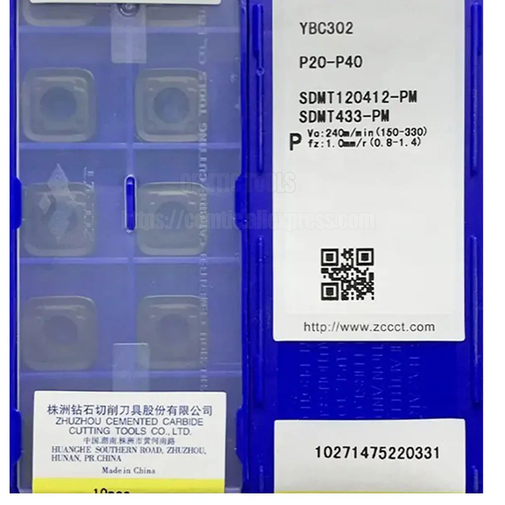 

ZCC 100% Original Brand CNC Carbide Inserts YBG205 YBM253 SDMT120412-PM YBC302 YBG202