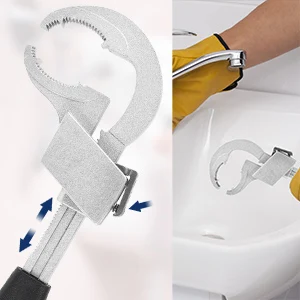 Adjustable Wrench Universal Monkey Spanner Multi-function plumbing Hand Tools Nut Sink Wrench Bathroom Pipe Large Open Spanner