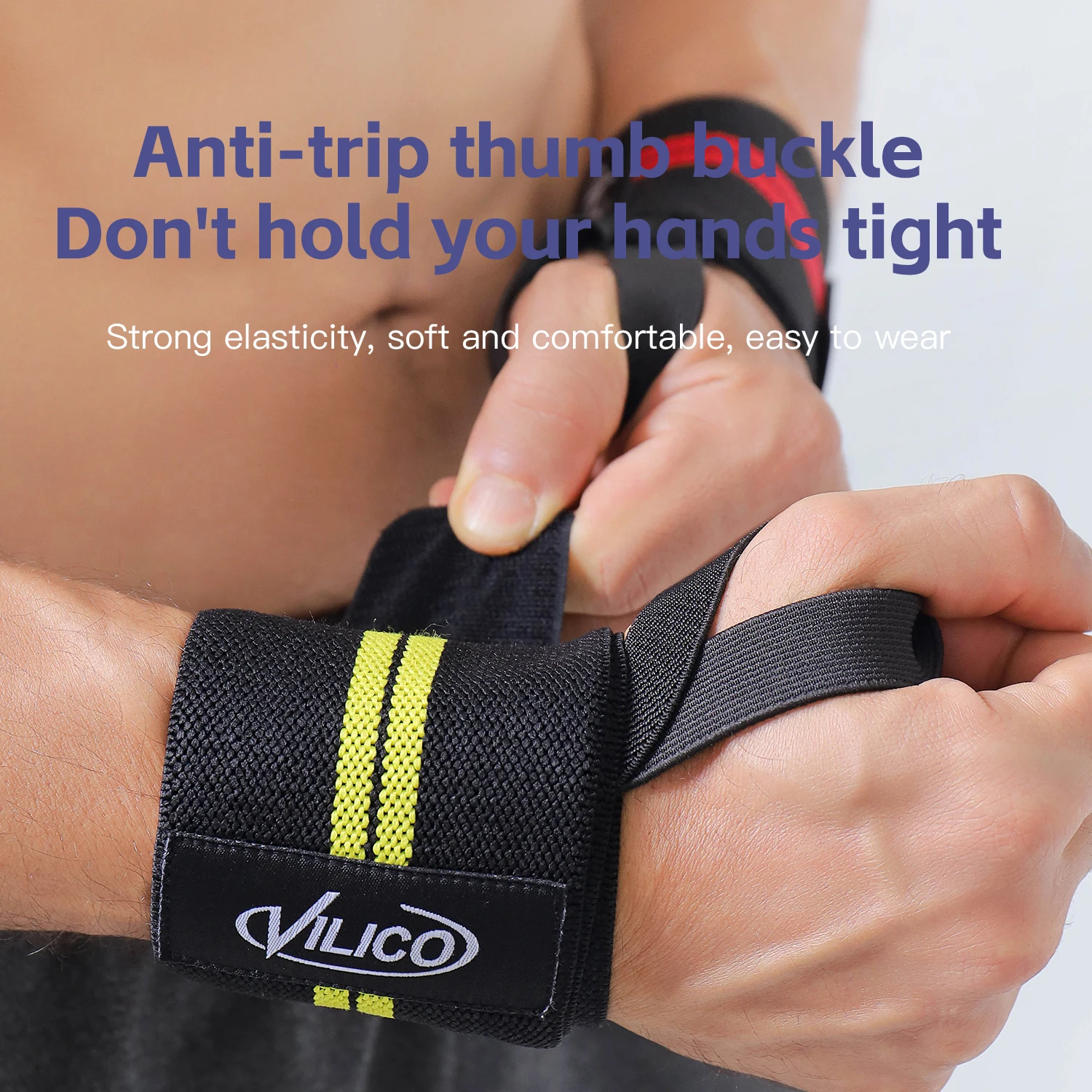 1PC Exercise Pressure Strap Elastic Wrist Wrist Pressure Weight Lifting Sports Wrist Bandage Wrap Wrist Guard against Sprain Men