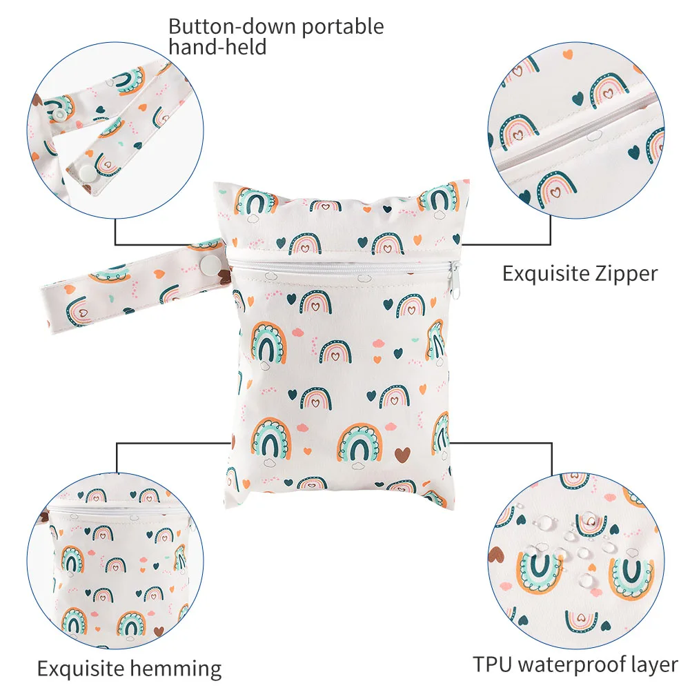 BIAI 1pc Waterproof Baby Diaper Storage Bag Washable Resuable Stroller Organizer Bag Sports Travel Storage Bag Makeup Bag - Image 2