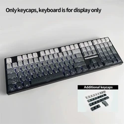 Topographic Shine - Through Keycaps - Cherry Profile (98 - Key, PBT, Side Print, Backlit) (Polar Day - 133)