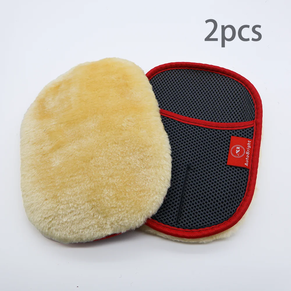 AUTOBRIGHT 2-Pack Microfiber Car Wash Gloves Non Scratch Extra Thick Dense Plush Detailing Mitt for Auto SUV Truck Cleaning