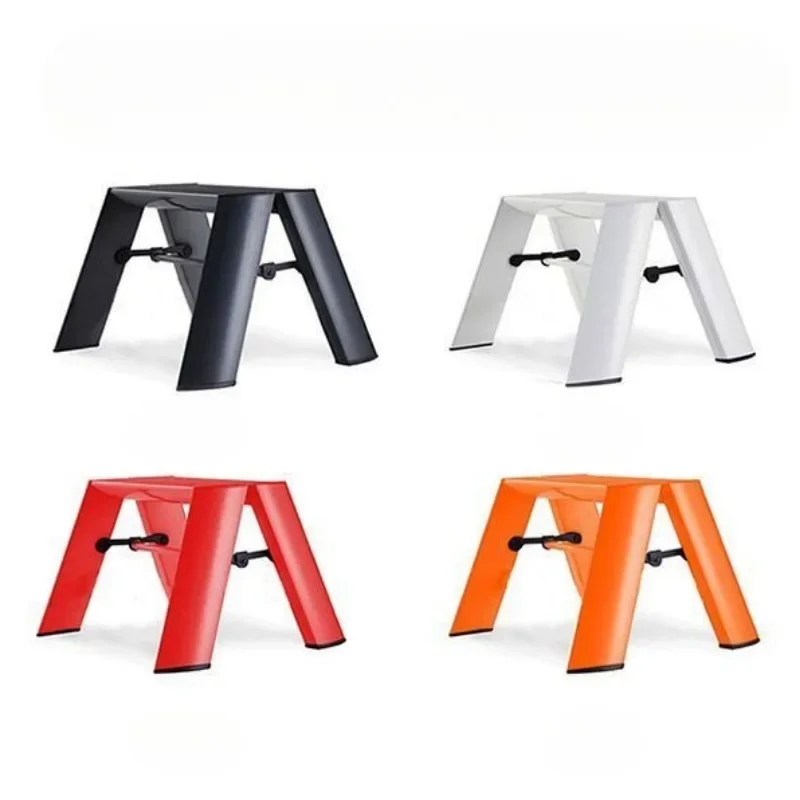 Aluminium Alloy Folding Ladder Stool Portable Multifunctional Step Stools Multilayer Anti-Slip Counter Chair Kitchen Furniture