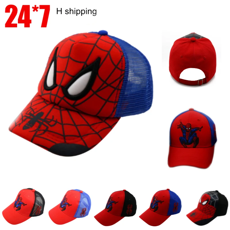 Disney-gorra de béisbol con malla de algodón para niños, gorro de béisbol  con diseño de Spiderman, moda de los vengadores, ajustable, Hip Hop, para  el sol, Navidad, otoño - AliExpress