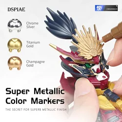 DSPIAE MKS Super Metallic Color Markers Metal Color Coloring Pen For Gundam Mecha Model Making Hobby DIY Tool