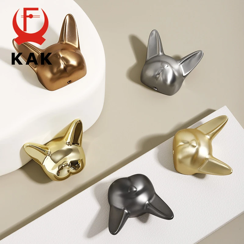 KAK Bulldog Design Wall Hanging Hooks Coat Hook Bag Hat Rack Rackers Zinc Alloy Wall Decorations for Kis Hardware Fittings 5