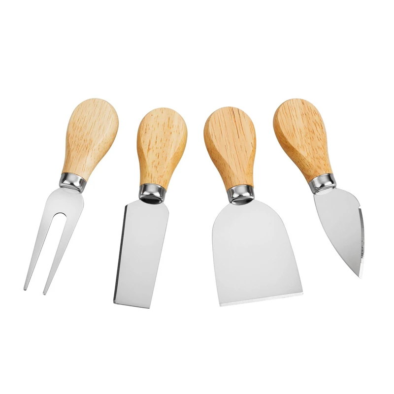 Butter Knife Cheese Knife 1pcs Stainless Steel Cheese Knives Oak Handle Cutter Board Butter Spatula Kitchen Tools