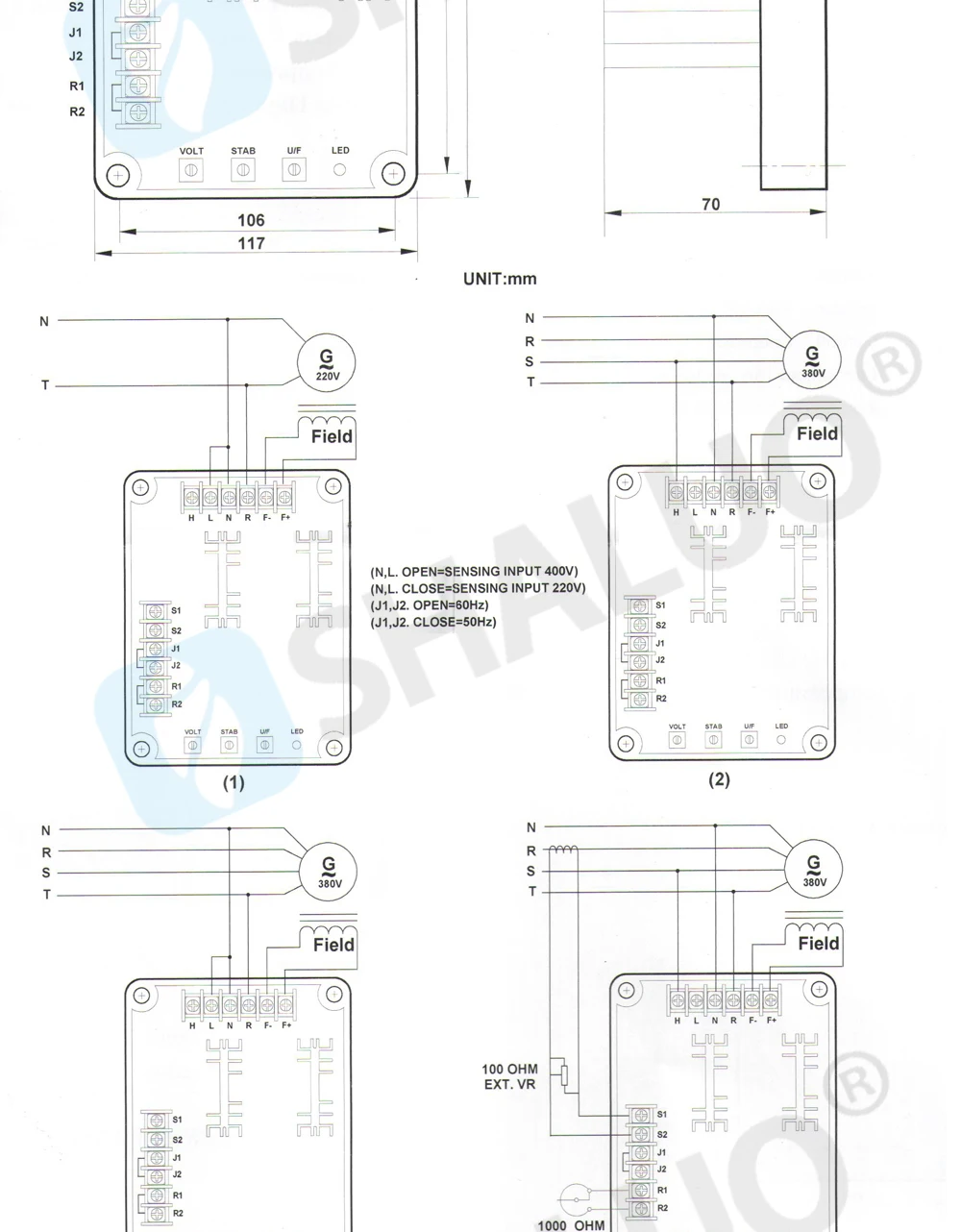 Description Picture 6 of itemUniversal GAVR-20A/B GAVR 20A Generator AVR Automatic Voltage Regulator Stabilizer Continuous 10A Control Module Generator Parts
